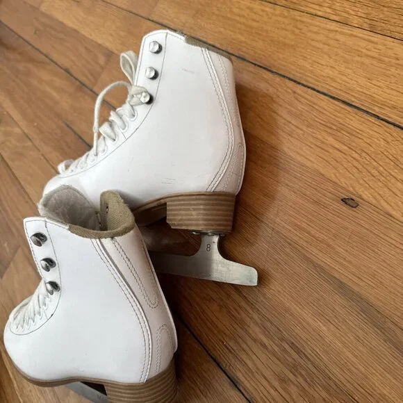GAM Youth Girls Ice Skates White Size 1 - Picture 8 of 11